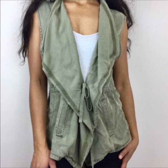 Max Jeans Jackets & Blazers - Max jeans olive swingy boho cargo vest size L